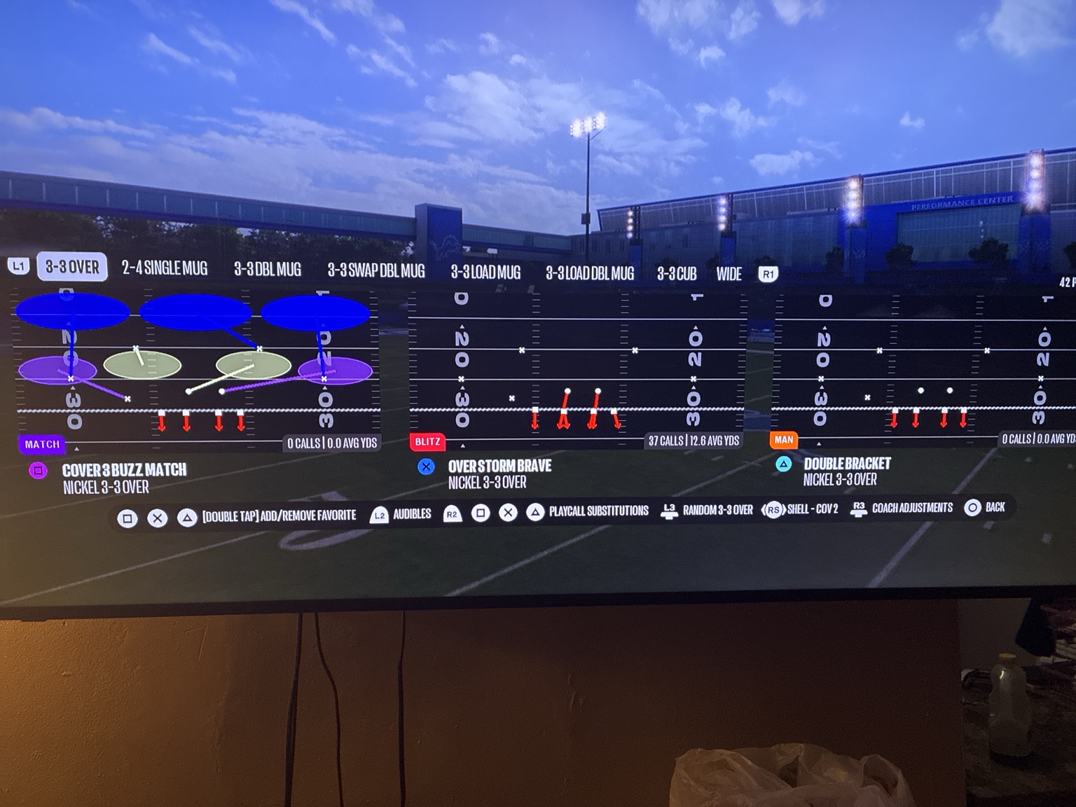 Madden 27 Nickel 3-3 Over defensive play selection